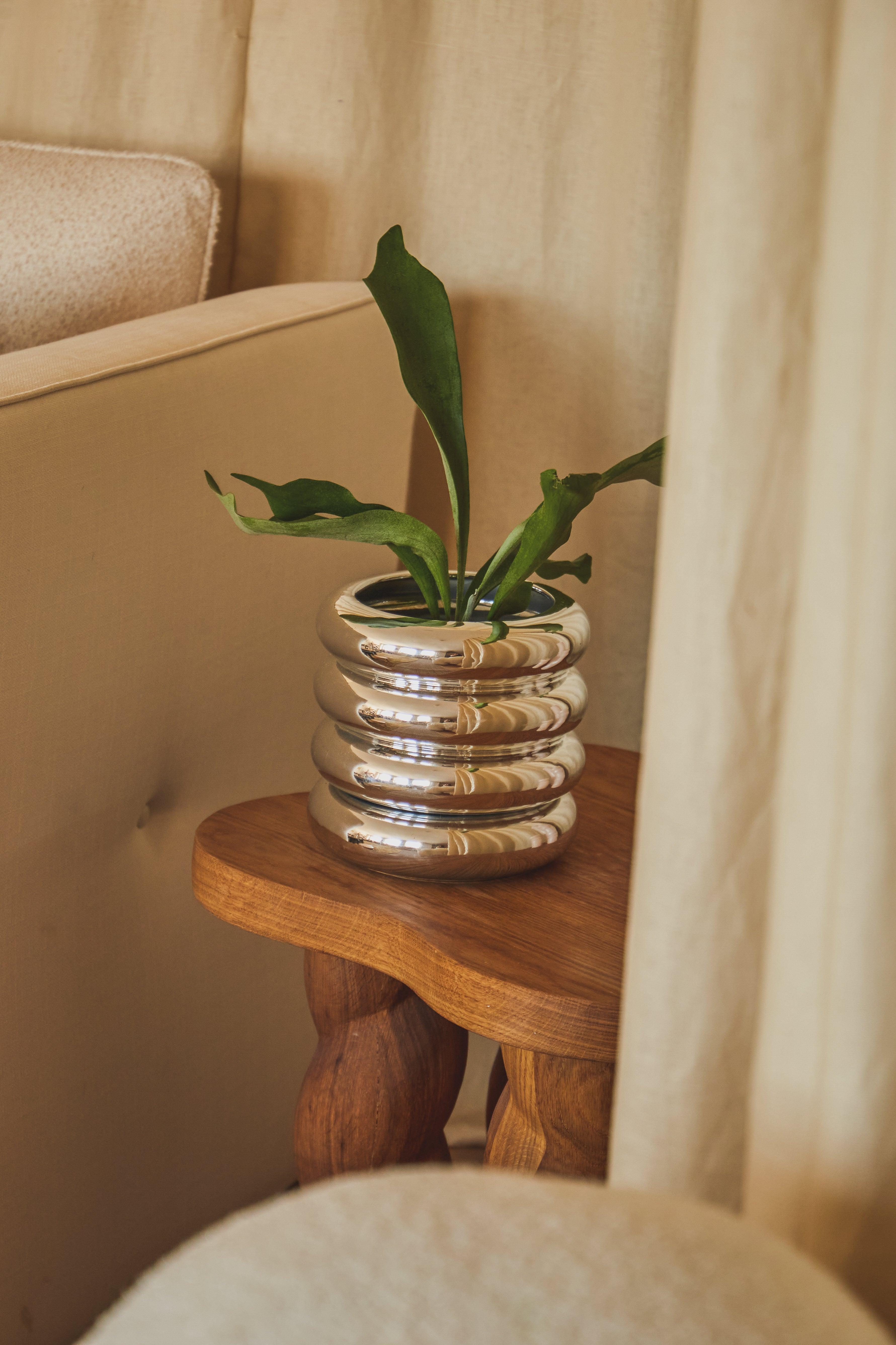 Stacking Planter in Chrome