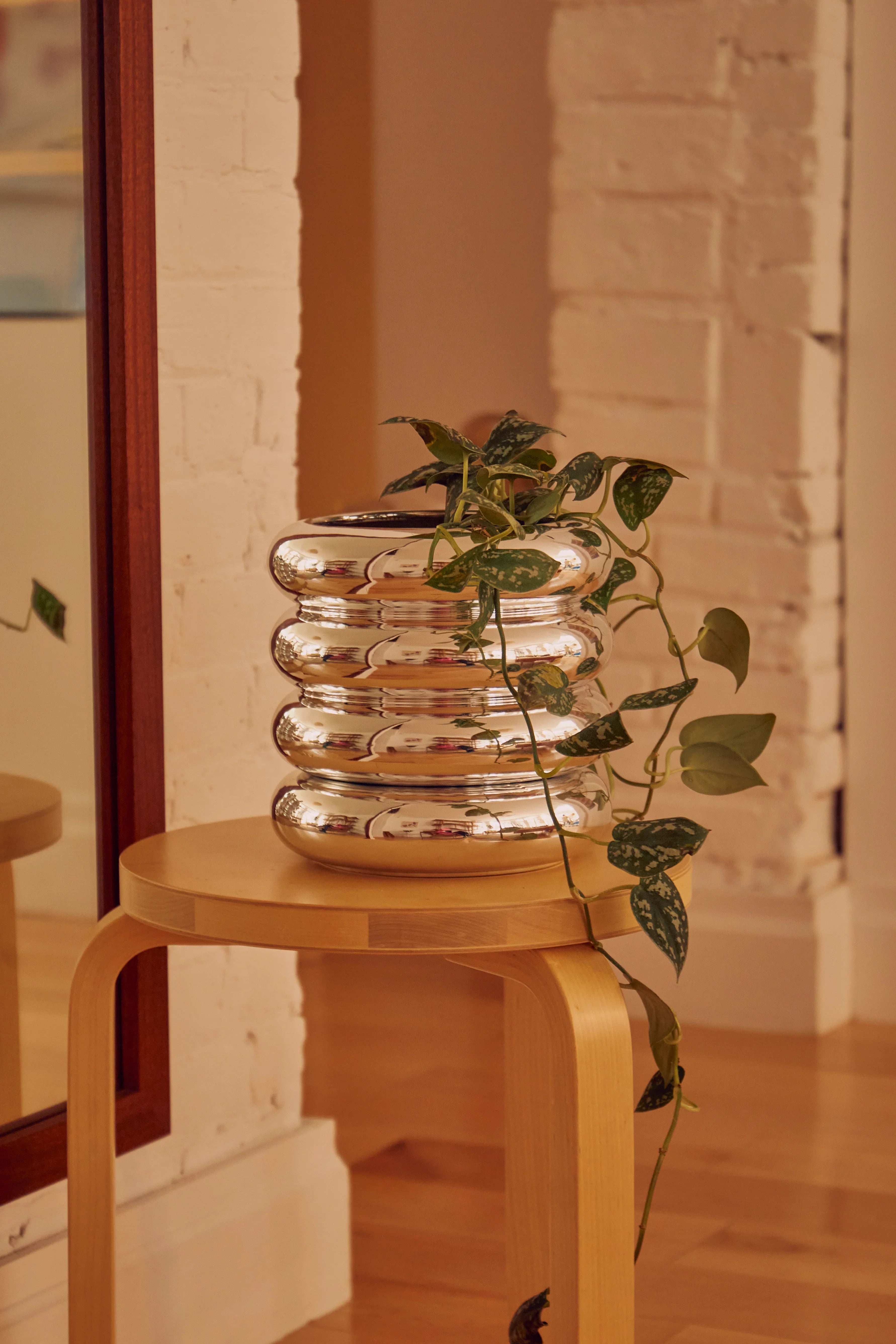 Stacking Planter in Chrome