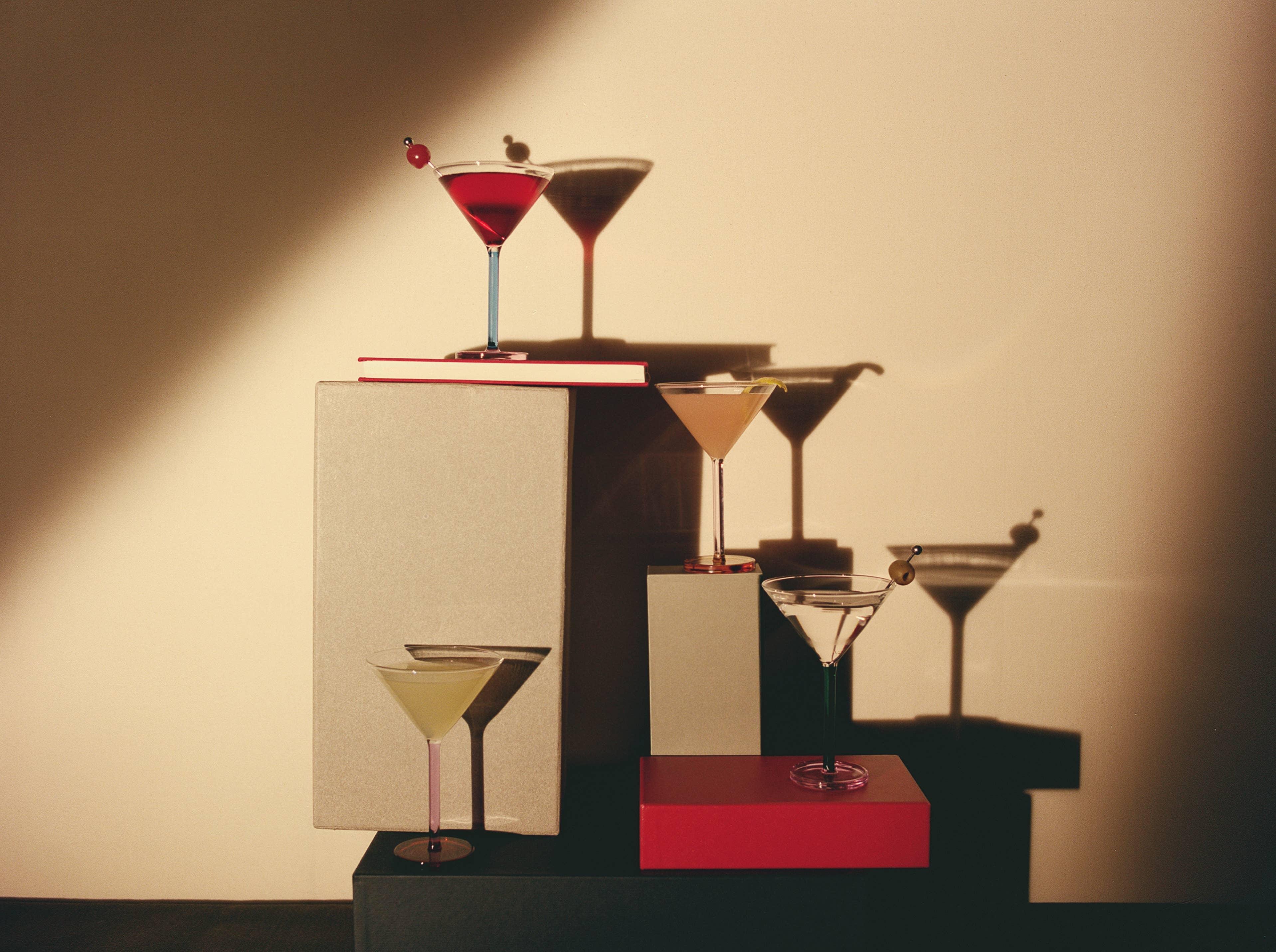 Piano Cocktail Glasses in Birdland
