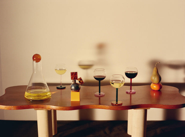 Bilboquet Wine Glasses in Golden Hour