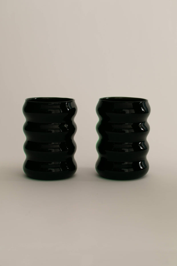 Opaque Ripple Cup Set in Onyx