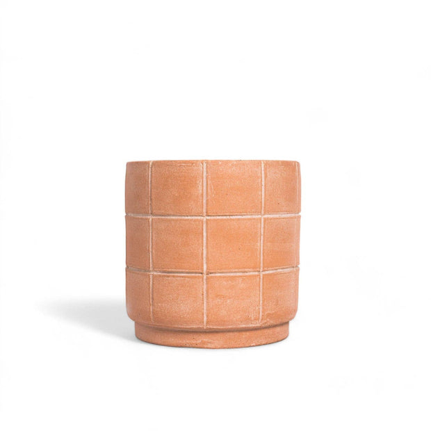 Grid Large Terracotta Planter