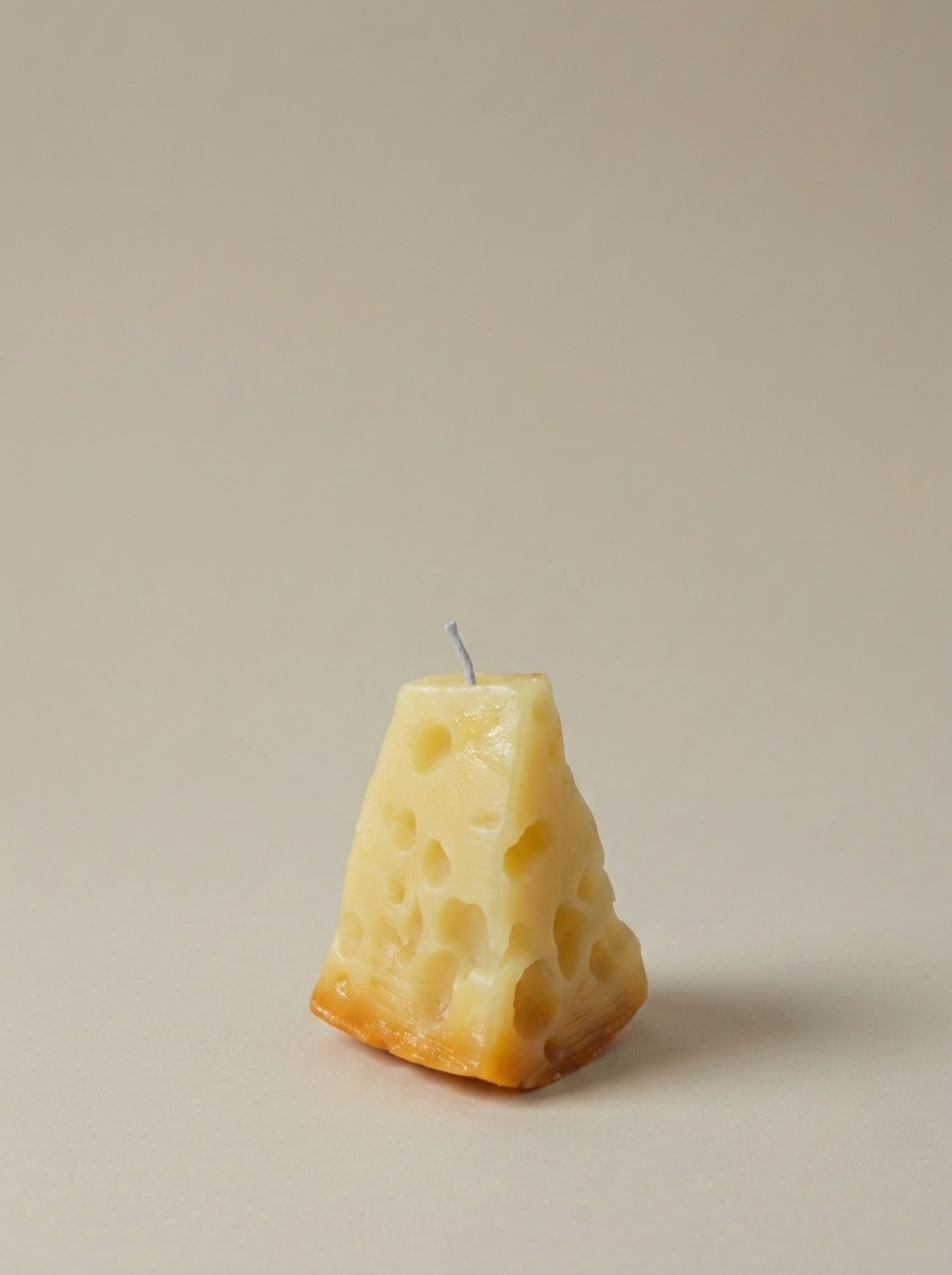 Gruyere cheese wax candle