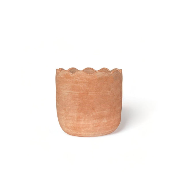 Wavy Large Floor Terracotta Planter