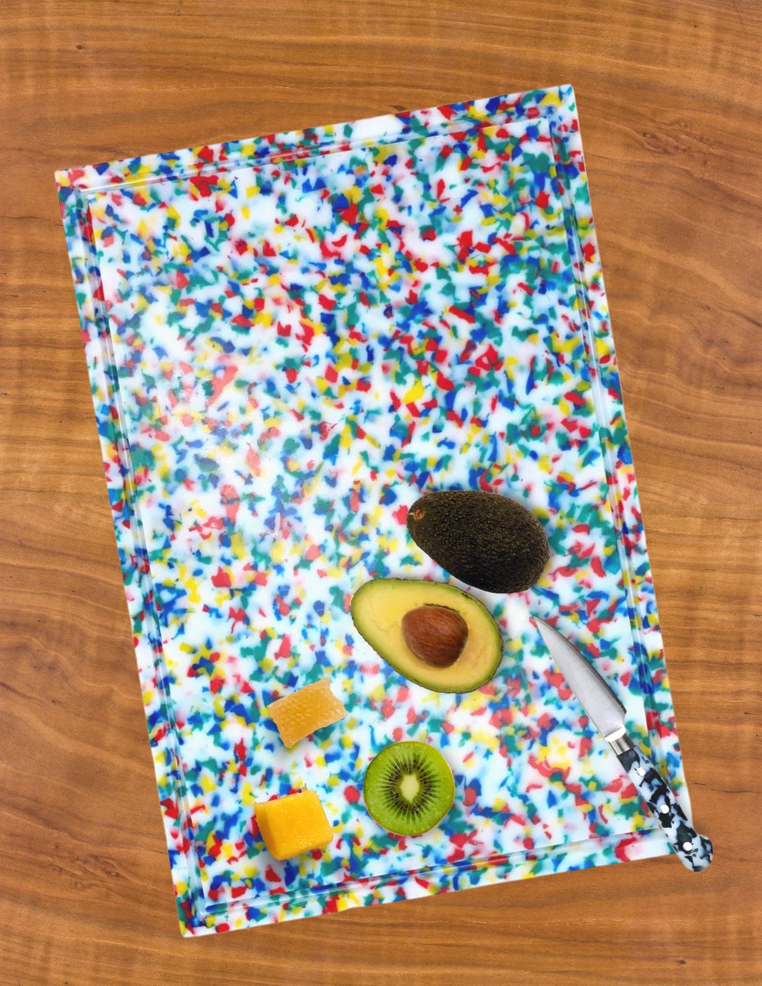 Colorful Confetti Cutting Board XL