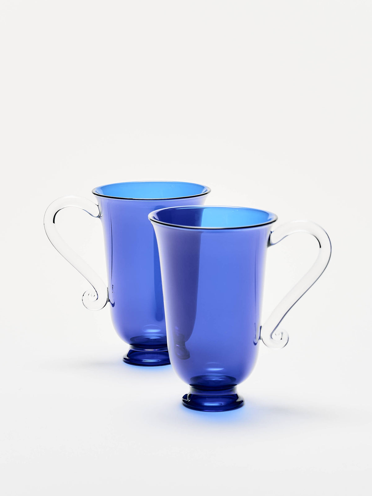 Grande Tasse, Blue/Clear (Set of 2)