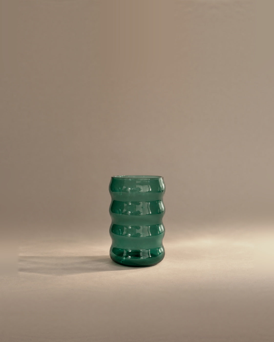 Ripple Cup in Teal, photographed in the Son of Rand studio