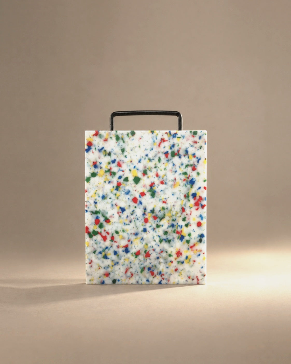 Colorful Confetti Cutting Board, photographed in the Son of Rand studio