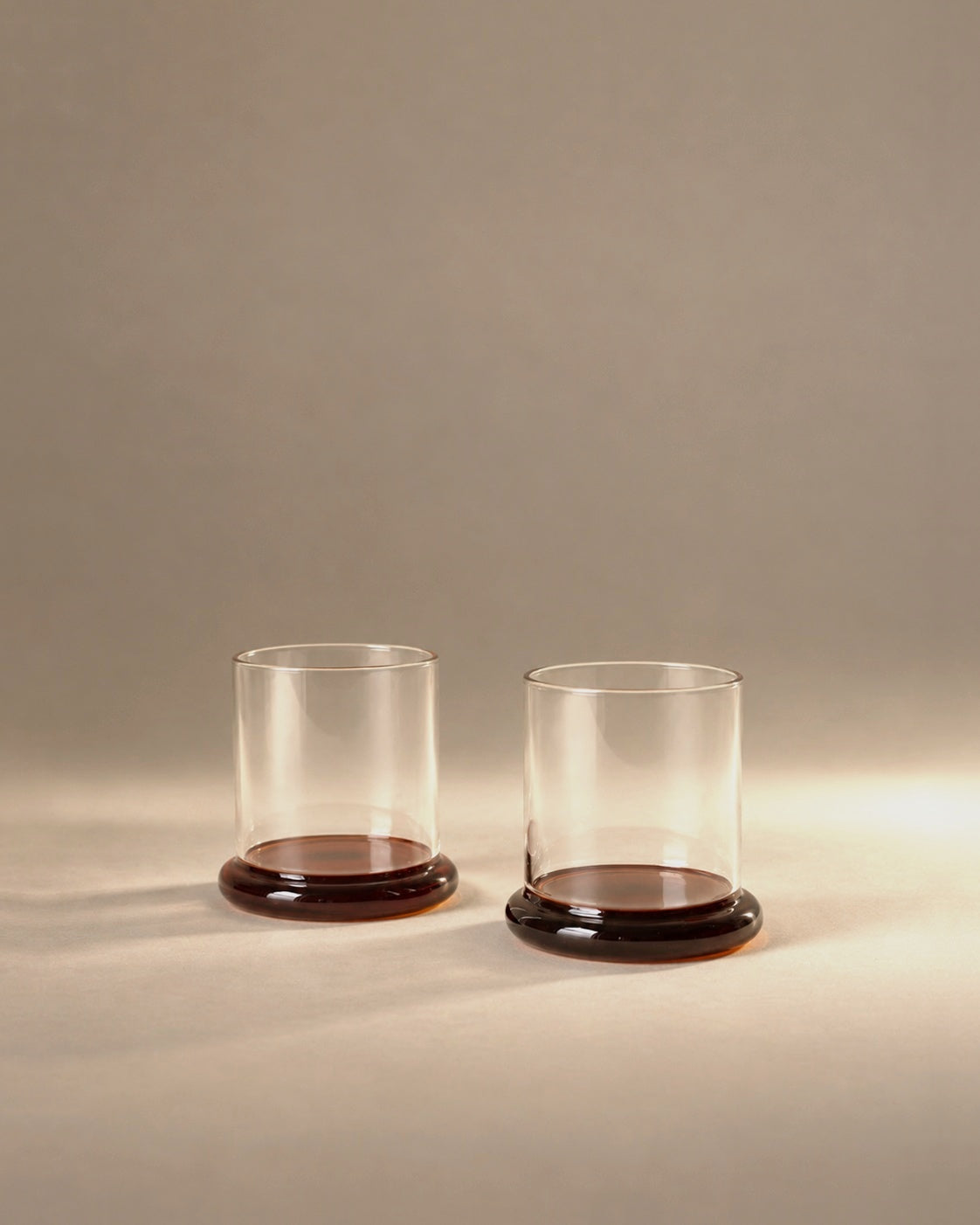 Fritter Tumbler Set in Amber, photographed in the Son of Rand studio