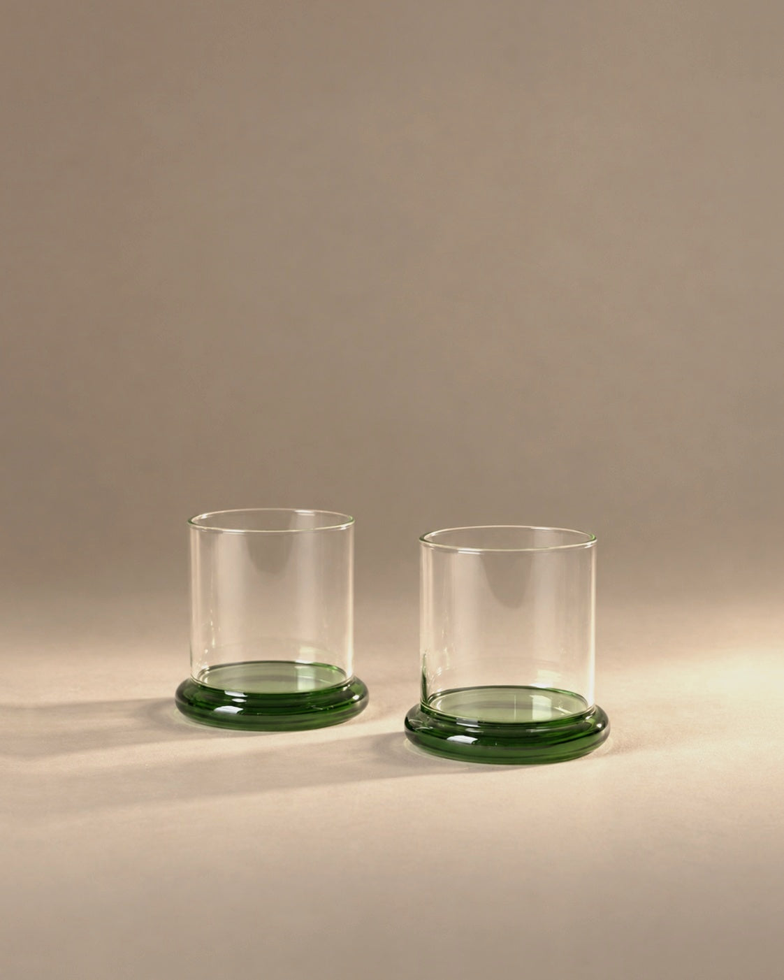 Fritter Tumbler Set in Green, photographed in the Son of Rand studio