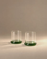 Fritter Tumbler Set in Green, photographed in the Son of Rand studio