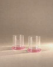 Fritter Tumbler Set in Pink, photographed in the Son of Rand studio