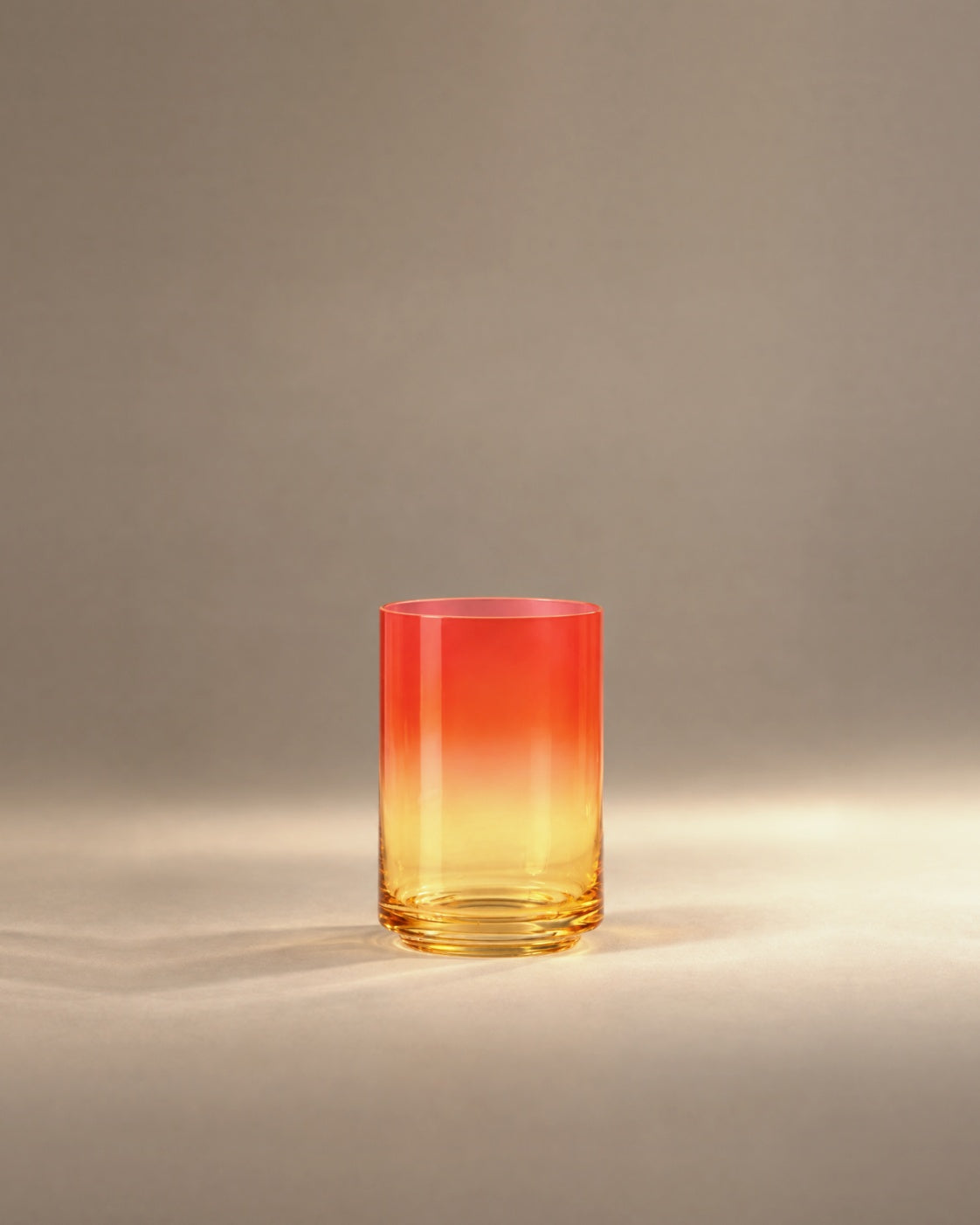 Gradient Glass in Bali, coral fading to amber, photographed in the Son of Rand studio