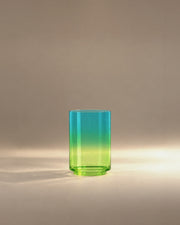 Gradient Glass in Ibiza, turquoise fading to green, photographed in the Son of Rand studio