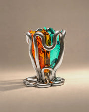 Indian Summer Vase in Silver Multicolor, photographed in the Son of Rand studio
