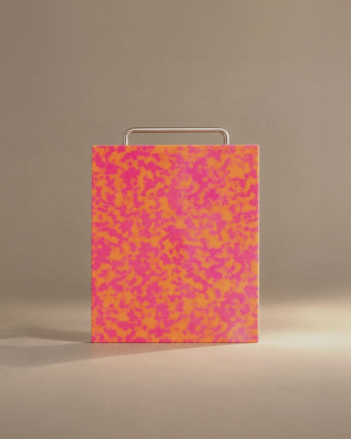Pink Sunset cutting board, studio photo