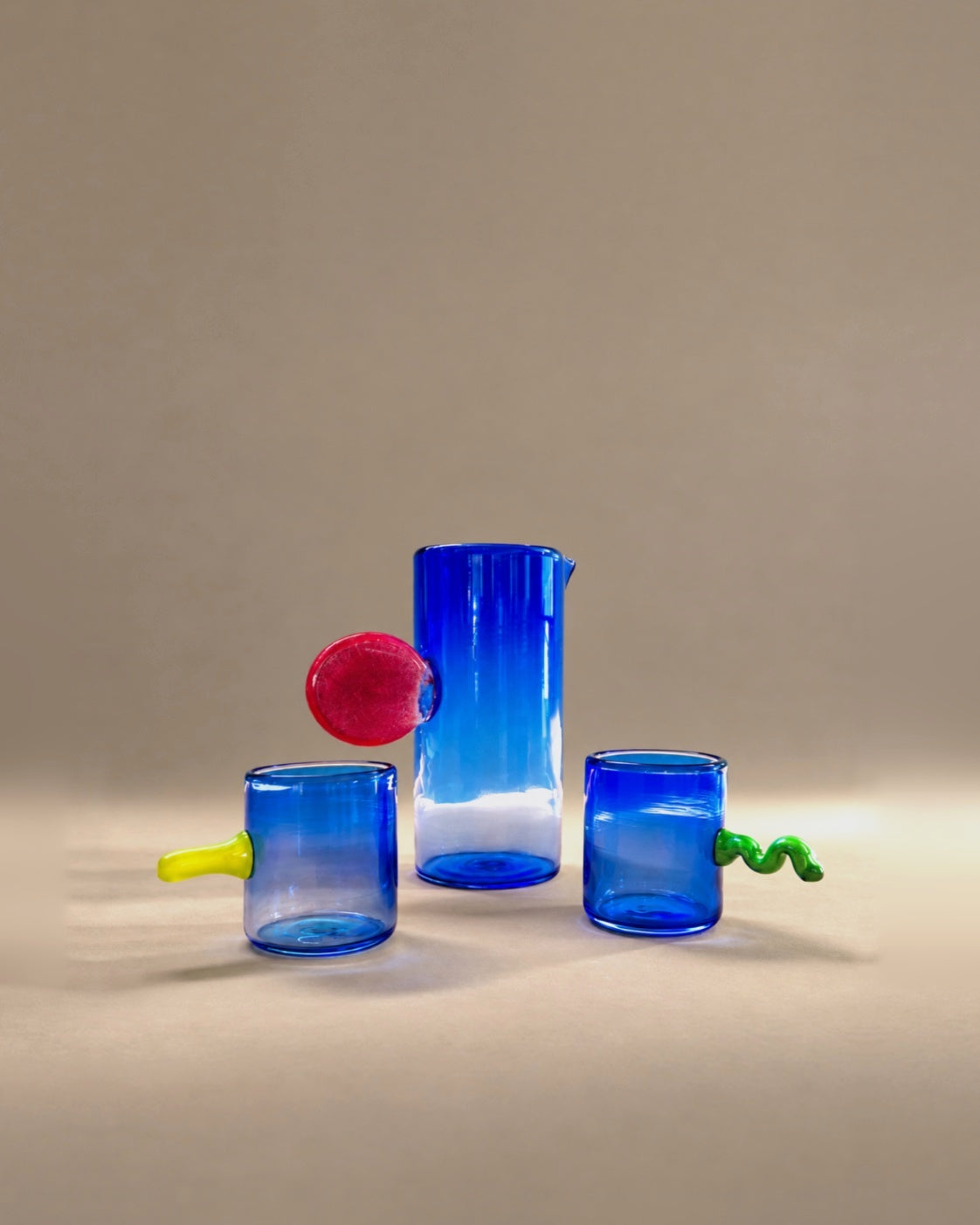 Scribble Set in Ultramarine by Sticky Glass x Son of Rand, photographed in the Son of Rand studio