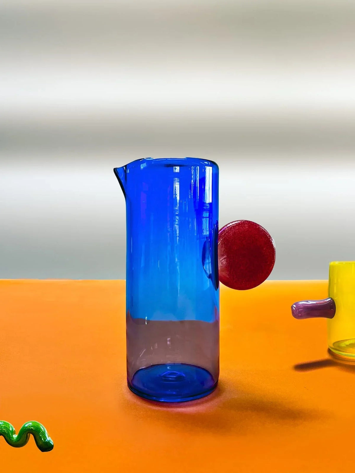 Dot Pitcher in Ultramarine and Fuschia, Son of Rand x Sticky Glass