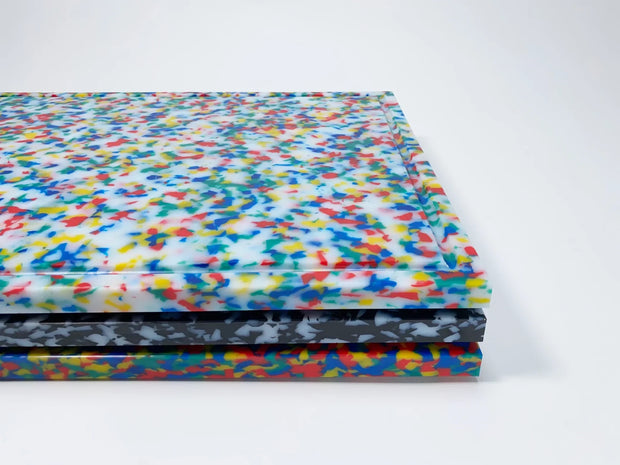 Planche à découper confettis colorés XL