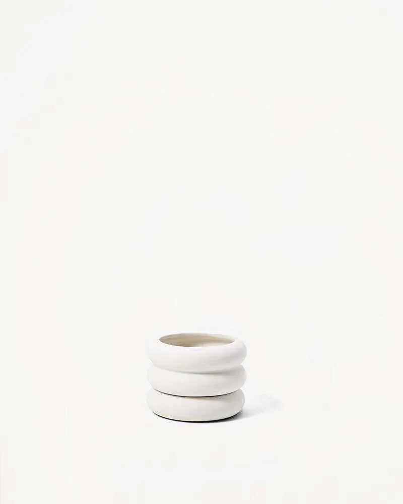 mini stacking planter in white - Son of Rand