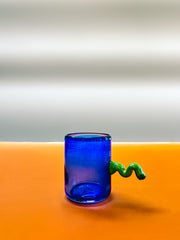 Squiggle Cup in Ultramarine + Peridot